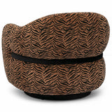 Salma Swivel Chair, Animal Print