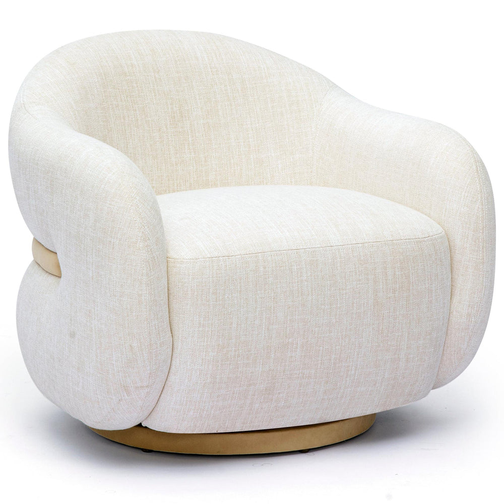 Salma Swivel Chair, Cream