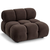 Calliope Modular Armless Chair, Dark Brown
