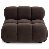 Calliope Modular Armless Chair, Dark Brown
