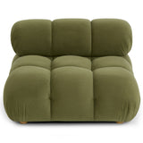 Calliope Modular Armless Chair, Olive Green