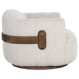 Tadeo Swivel Chair, Dove Cream-Furniture - Chairs-High Fashion Home