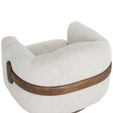 Tadeo Swivel Chair, Dove Cream-Furniture - Chairs-High Fashion Home