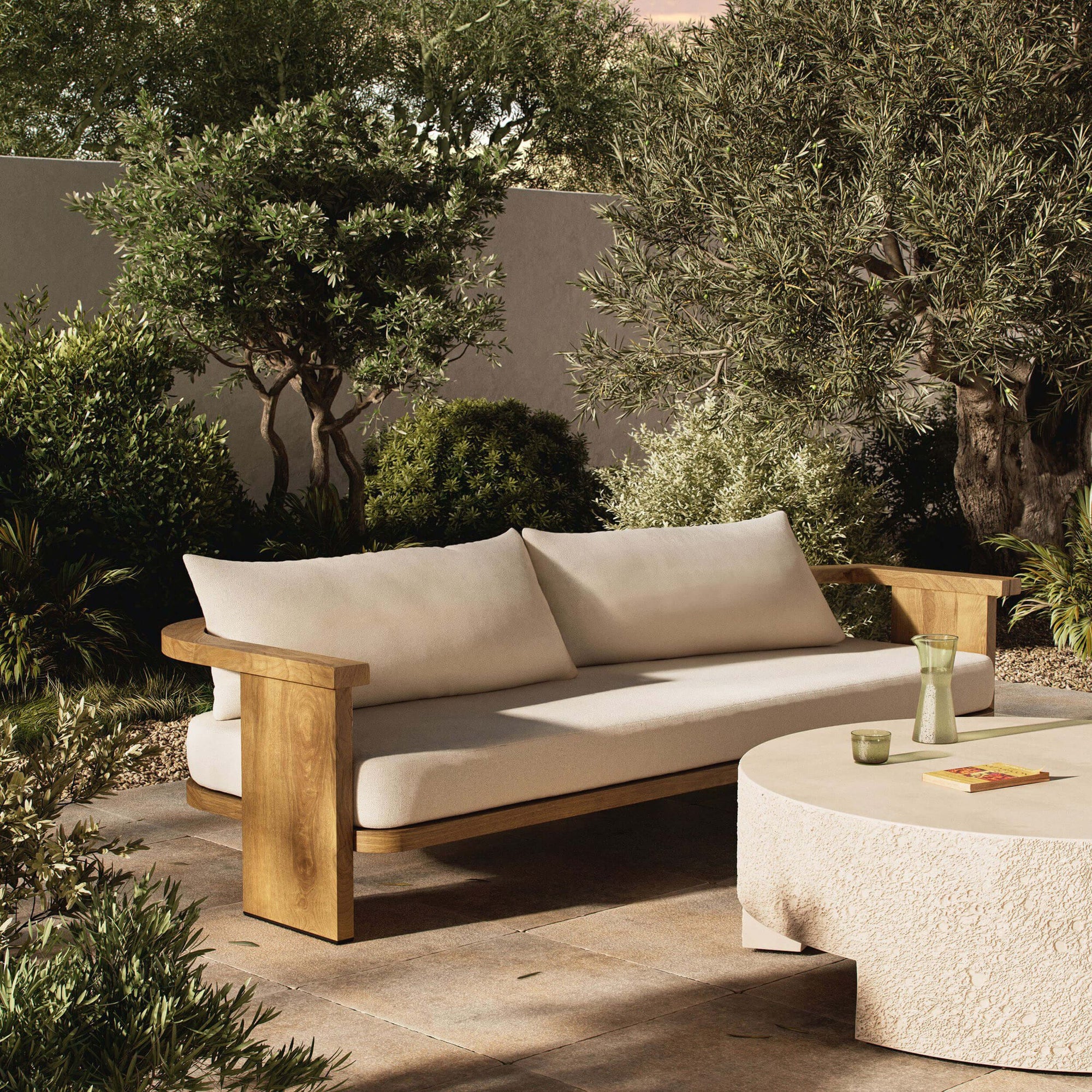 Tahana Outdoor Sofa, Alessi Linen by Four Hands – High Fashion Home
