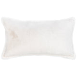 Taiga Faux Fur Lumbar Pillow, Ivory-Accessories-High Fashion Home