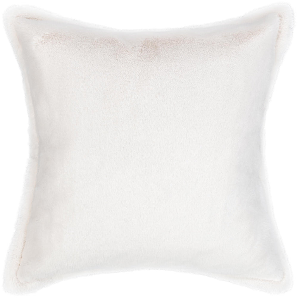 Taiga Faux Fur Pillow, Ivory-Accessories-High Fashion Home