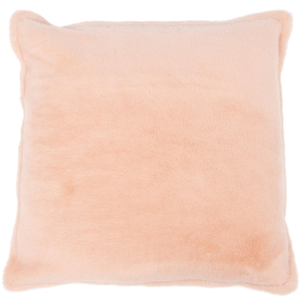 Taiga Faux Fur Pillow, Peach-Accessories-High Fashion Home