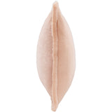 Taiga Faux Fur Pillow, Peach-Accessories-High Fashion Home