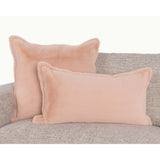 Taiga Faux Fur Pillow, Peach-Accessories-High Fashion Home