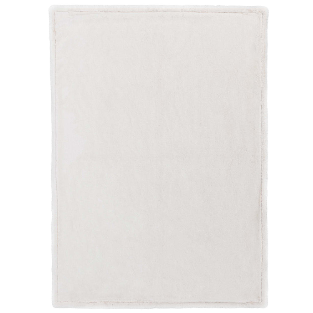 Taiga Faux Fur Throw, Ivory