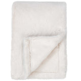 Taiga Faux Fur Throw, Ivory