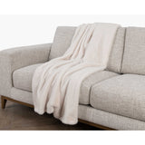 Taiga Faux Fur Throw, Ivory