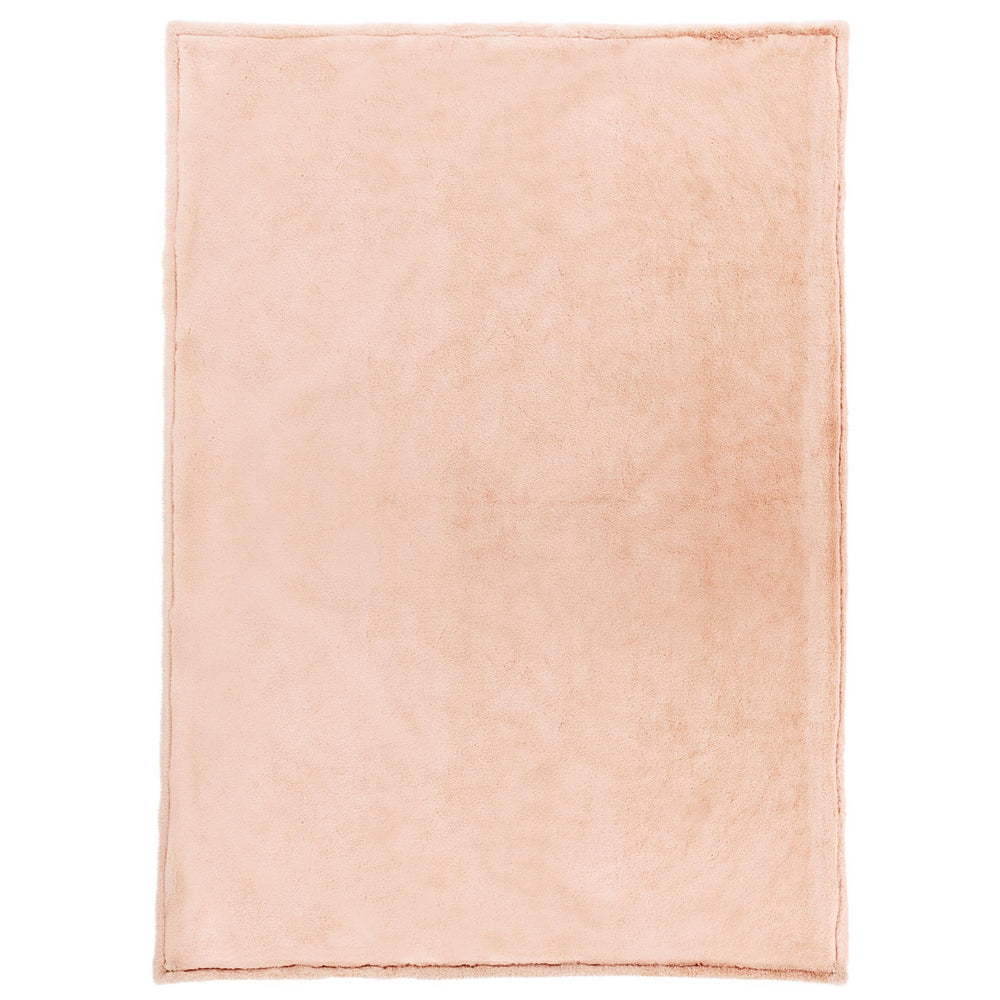 Taiga Faux Fur Throw, Peach