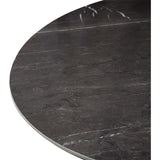 Taji Oval Dining Table, Polished Grey/Textured Silver Base-Furniture - Dining-High Fashion Home