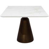 Taji Rectangular Dining Table, Calcatta/Gold Beaten