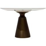 Taji Rectangular Dining Table, Calcatta/Gold Beaten