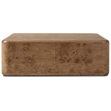Talessi Square Coffee Table, Wheat Medium Burl by Four Hands-Furniture - Accent Tables-High Fashion Home