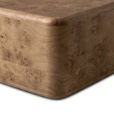 Talessi Square Coffee Table, Wheat Medium Burl by Four Hands-Furniture - Accent Tables-High Fashion Home