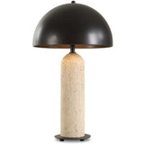 Tanaka Table Lamp, Travertine