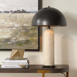 Tanaka Table Lamp, Travertine
