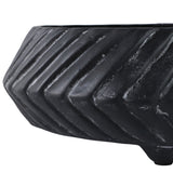 Tapered Bowls w/Lines, Black, Set of 2-Accessories-High Fashion Home