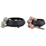 Tapered Bowls w/Lines, Black, Set of 2-Accessories-High Fashion Home