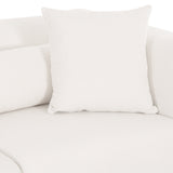 Tarra 4 Piece Chenille U-Sectional, Cream-Furniture - Sofas-High Fashion Home