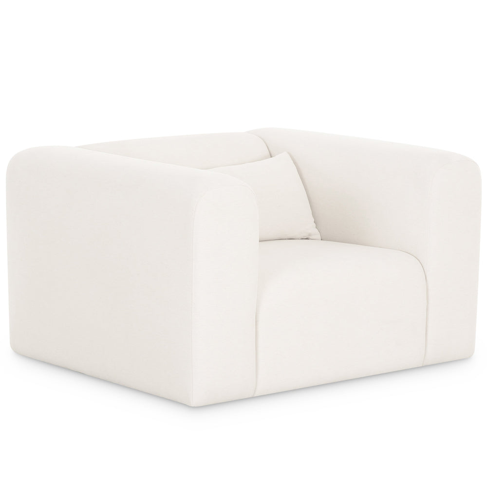 Tarra Chenille Chair, Cream-Furniture - Chairs-High Fashion Home