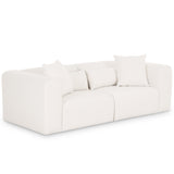 Tarra Chenille Loveseat, Cream-Furniture - Sofas-High Fashion Home