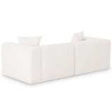 Tarra Chenille Loveseat, Cream-Furniture - Sofas-High Fashion Home