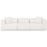 Tarra Chenille Sofa, Cream-Furniture - Sofas-High Fashion Home