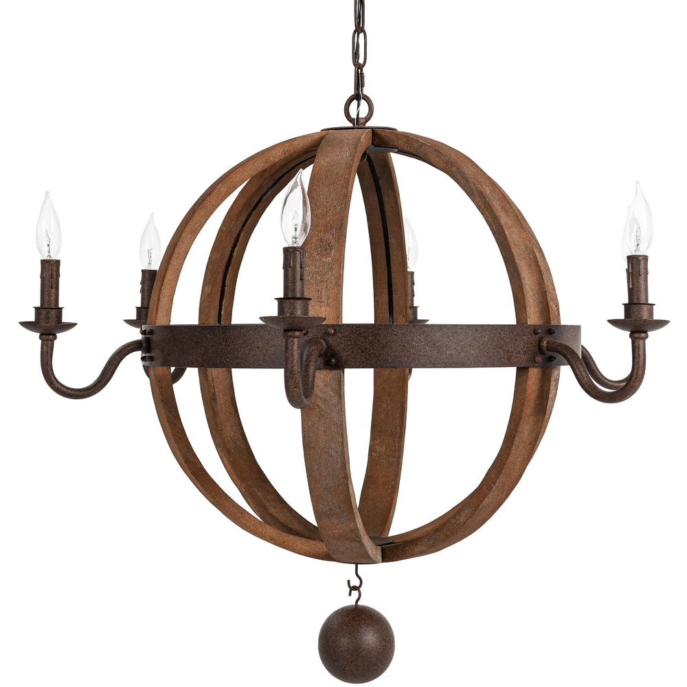 Tarsus Round Chandelier, Brown-Lighting-High Fashion Home