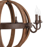 Tarsus Round Chandelier, Brown-Lighting-High Fashion Home