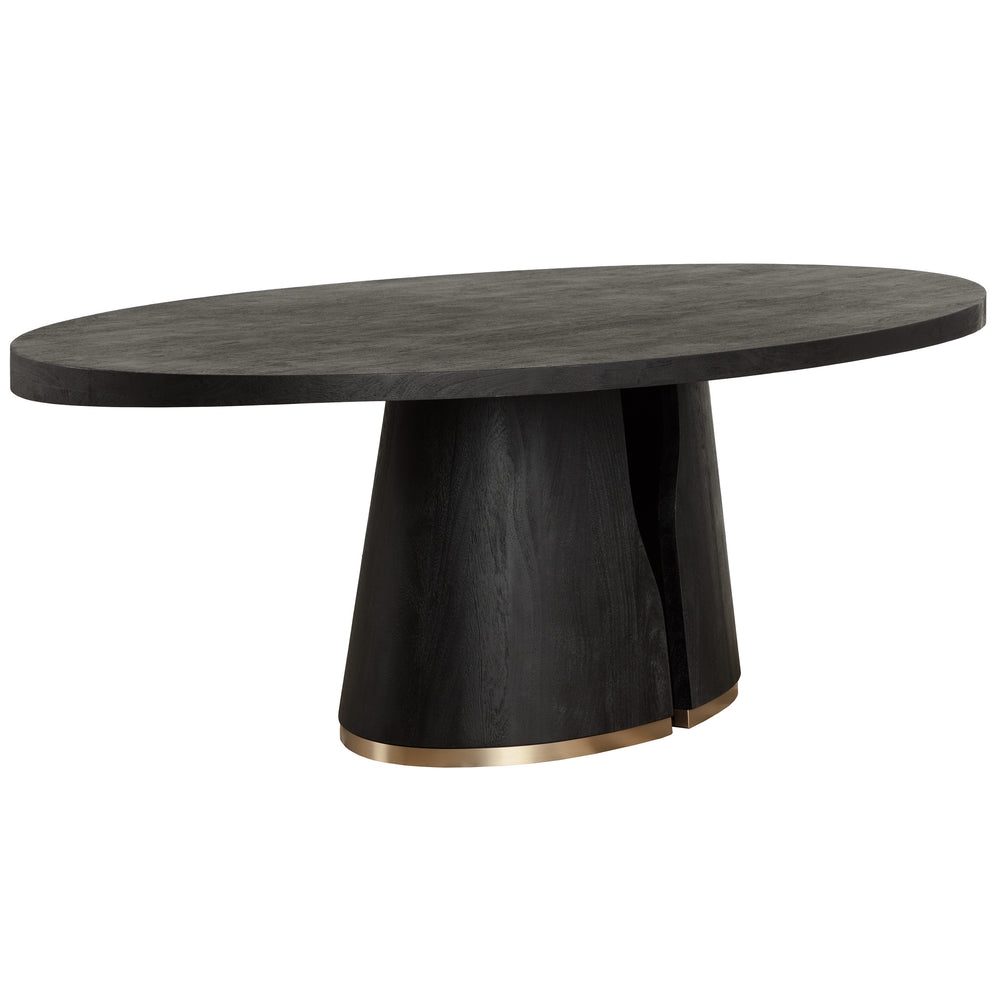 Tasmin Dining Table, Black-Furniture - Dining-High Fashion Home