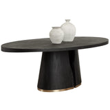 Tasmin Dining Table, Black-Furniture - Dining-High Fashion Home