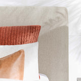 Tate Upholstered Queen Bed, Oatmeal-Furniture - Bedroom-High Fashion Home