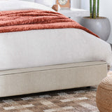 Tate Upholstered Queen Bed, Oatmeal-Furniture - Bedroom-High Fashion Home