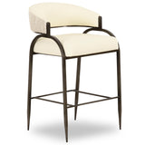Tatum 2-Tone Counter Stool, Cream-Furniture - Chairs-High Fashion Home