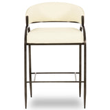 Tatum 2-Tone Counter Stool, Cream-Furniture - Chairs-High Fashion Home