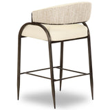 Tatum 2-Tone Counter Stool, Cream-Furniture - Chairs-High Fashion Home