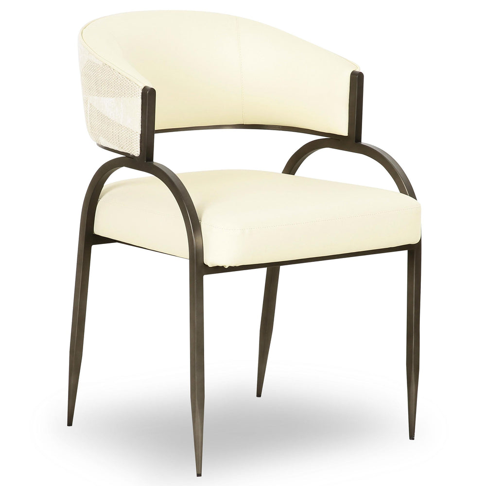 Tatum 2-Tone Jacquard Dining Chair, Cream, Set of 2-Furniture - Dining-High Fashion Home