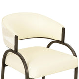 Tatum 2-Tone Jacquard Dining Chair, Cream, Set of 2-Furniture - Dining-High Fashion Home