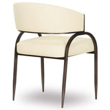 Tatum Vegan Leather Dining Chair, Cream-Furniture - Dining-High Fashion Home