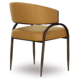 Tatum Vegan Leather Dining Chair, Tan-Furniture - Dining-High Fashion Home