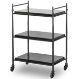 Teagan Bar Cart, Gunmetal by Four Hands-Furniture - Storage-High Fashion Home