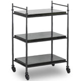 Teagan Bar Cart, Gunmetal by Four Hands