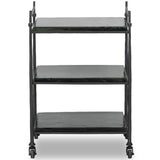 Teagan Bar Cart, Gunmetal by Four Hands-Furniture - Storage-High Fashion Home