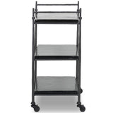 Teagan Bar Cart, Gunmetal by Four Hands-Furniture - Storage-High Fashion Home