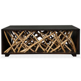 Teak Maze Coffee Table, Walnut