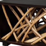Teak Maze Coffee Table, Walnut